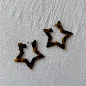 Star Shaped Tortoiseshell Earrings